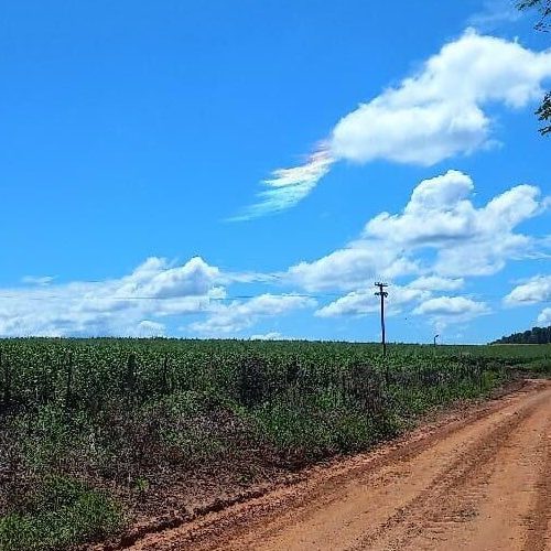 O registro fotográfico do fenômeno, compartilhado pelo morador. Arquivo Pessoal