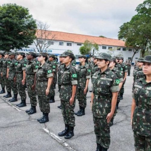 O número de vagas para mulheres no serviço militar voluntário crescerá progressivamente até que atinja 20% das vagas. Foto/Internet