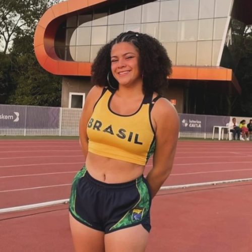 Isadora Lohany Dias da Rosa foi convocada para representar a seleção brasileira sub-18 de paratletismo. Foto/Arquivo Pessoal